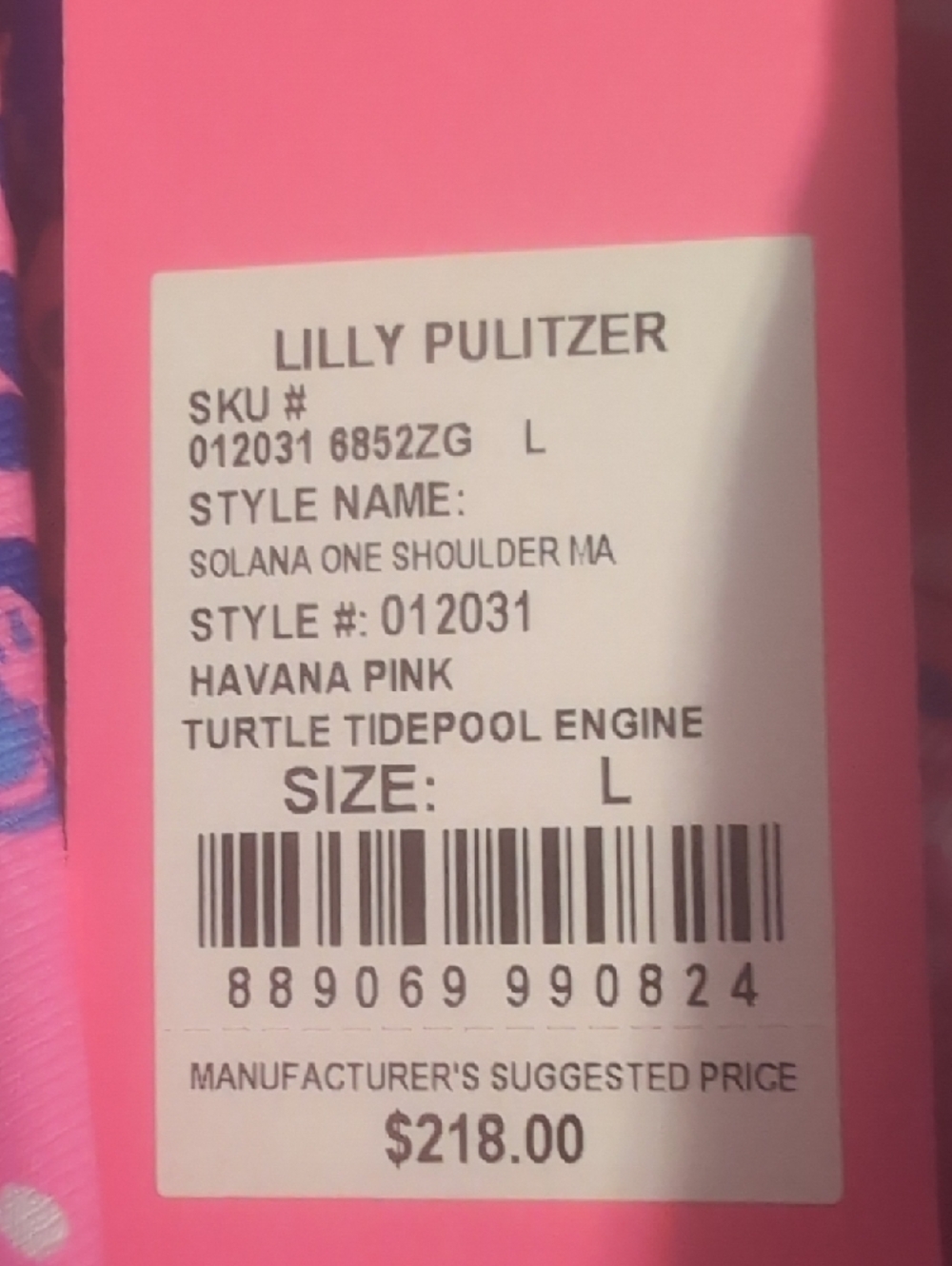 NWT Lilly Pulitzer Pink Dress with Blue Floral/ Nautical Print Size Lrg - Picture 10 of 10